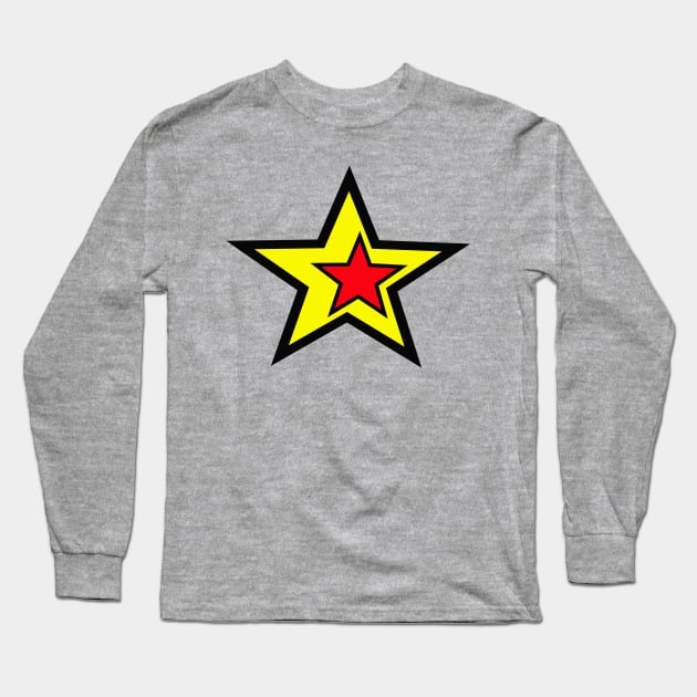 Red Star Long Sleeve T-Shirt by esquisse